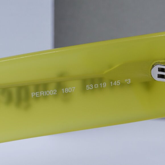 Palm Angels PERI002 PALM 1807 Rectangle Sunglasses - Yellow/Dark Grey - Picture 9 of 10